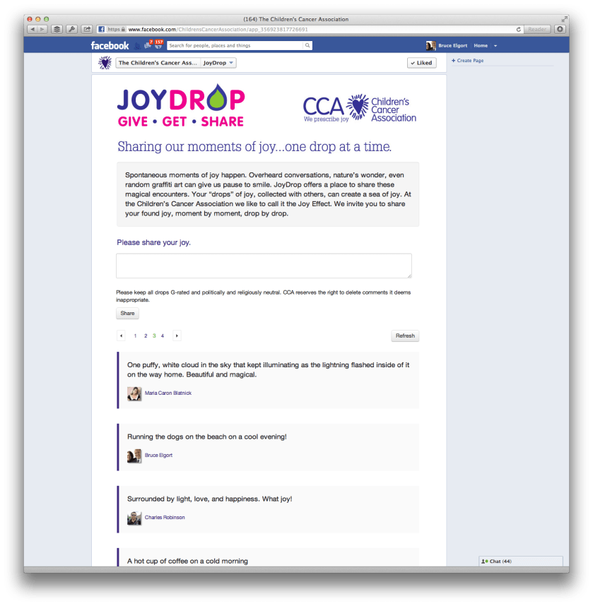 JoyDrop Facebook App