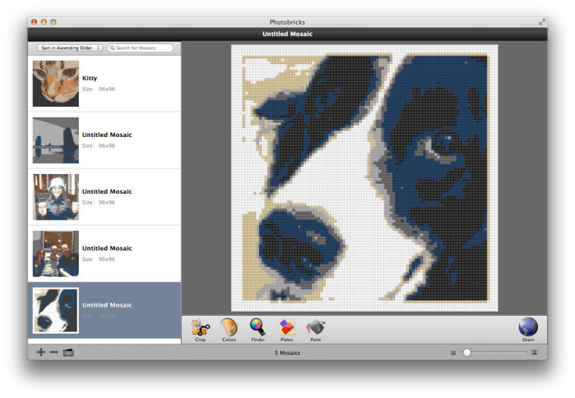 Photobricks screenshot of Domino